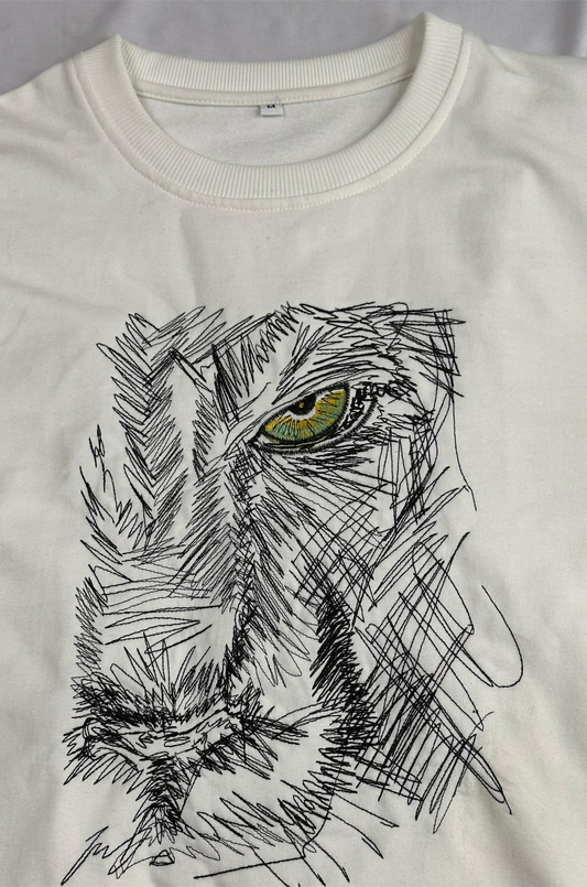 Panthera "White" Embroidery Tshirt