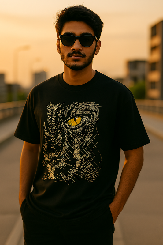 Panthera "Black" Embroidery Tshirt
